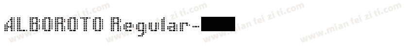 ALBOROTO Regular字体转换